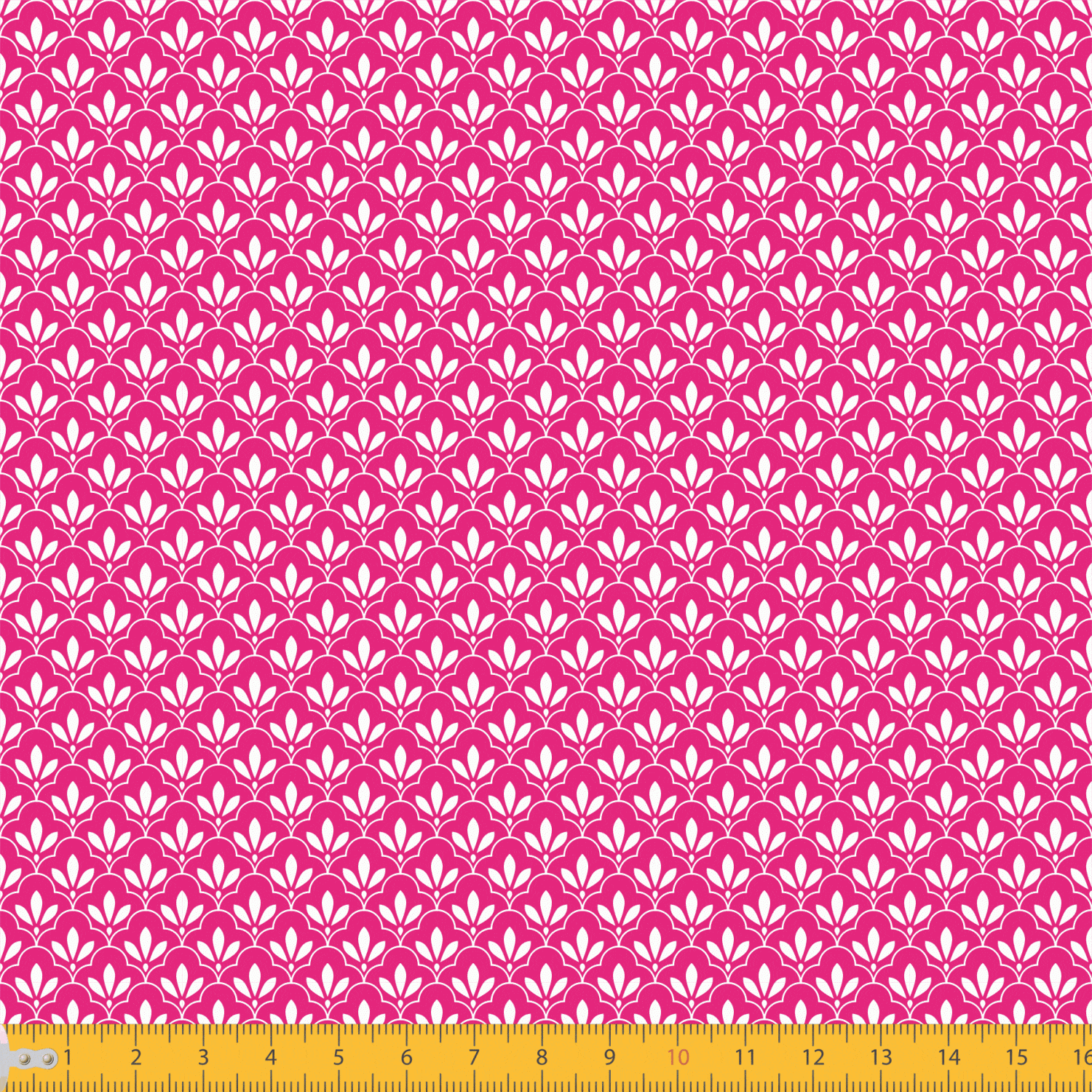 Tecido Tricoline Rosa Pink Geométrico Folhas 