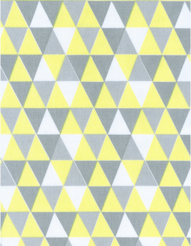 Tecido Tricoline Triângulos Amarelo