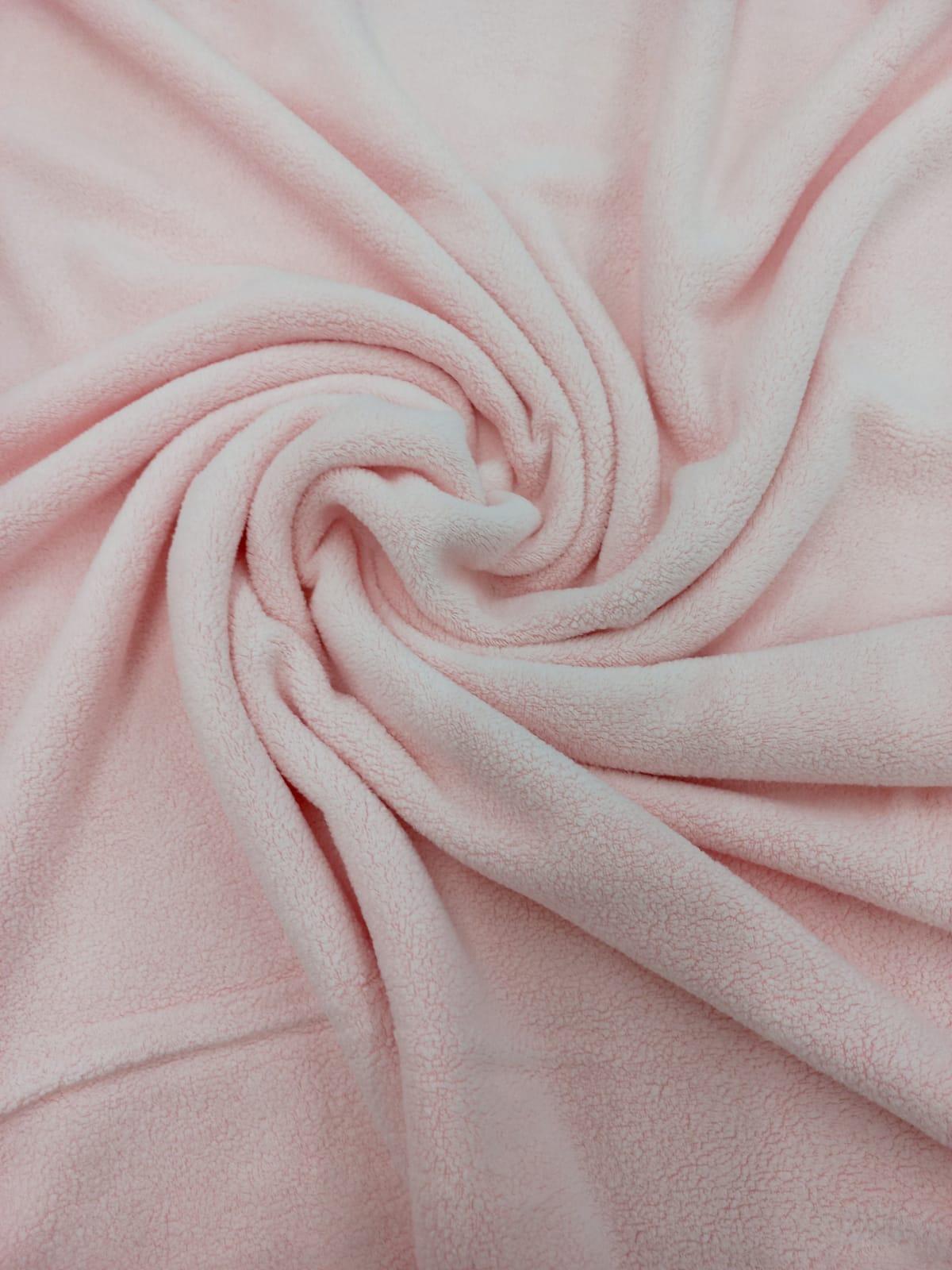 Tecido Uniflock Ultra Soft Rosa Bebê