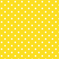 Tecido Tricoline Amarelo Poá Pequeno Branco