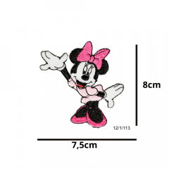 Aplique Termocolante Minnie Mouse Rosa 3 Unidades Ref:12/1/113 - Cópia (1)