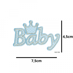 Aplique Termocolante Baby Coroa 3 Unidades Ref:18/3/156