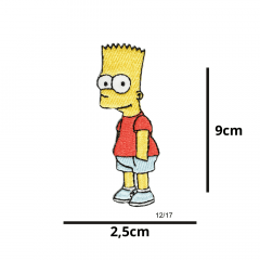 Aplique Termocolante Bart Simpsons 3 Unidades Ref:12/17