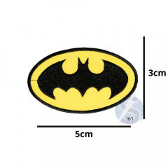 Aplique Termocolante Emblema Batman 3 Unidades Ref:16/1