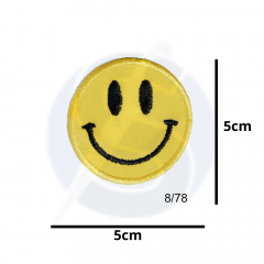 Aplique Termocolante Emoji Feliz 3 Unidades Ref:8/78