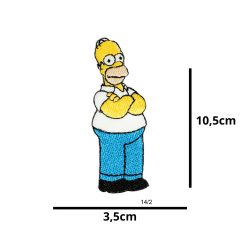 Aplique Termocolante Homer Simpsons 3 Unidades Ref:14/2