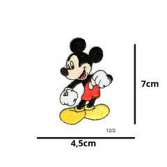 Aplique Termocolante Mickey Mouse 03 3 Unidades Ref:12/2