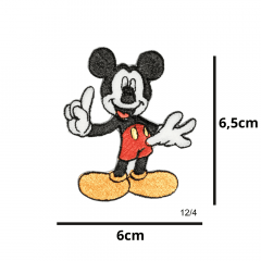 Aplique Termocolante Mickey Mouse 3 Unidades Ref:12/4