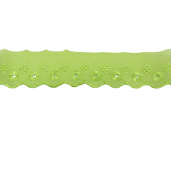 Bordado Inglês Verde 148 BP065 - 5cm x 13,70 metros