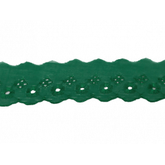 Bordado Inglês Verde Bandeira 117 BP065 - 5cm x 13,70 metros