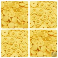 Botão Ritas Pressão Plástico Tic Tac nº12  024 Amarelo Pacotes com 50 Unidades 