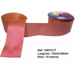 Fita Decorativa Rosê Glitter 38 mm 