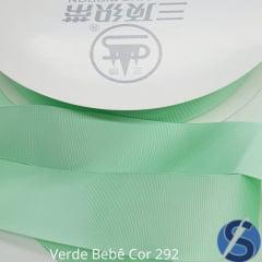 Fita Gorgurão Sanding  Verde Bebê 292  38 mm 