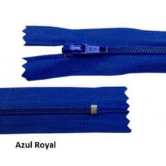 Zíper Comum Azul Royal N°3 Fixo 40 CM