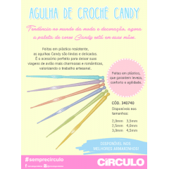 Kit Círculo Candy Agulhas de Crochê