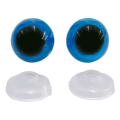 Olho Azul com Trava 9 mm 1 par 