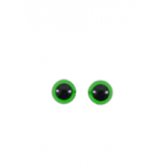 Olho Para Amigurumi Verde 10mm com Trava 10 Pares