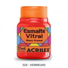 Esmalte Vitral 523 Vermelho Acrilex 37ml 