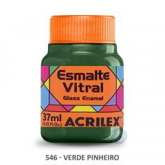 Esmalte Vitral 546 Verde Pinheiro Acrilex 37ml 