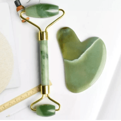 Kit Rolo Massageador e Pedra Jade