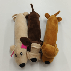Kit 3 Brinquedos De Pelúcia Mimo Pet - Cachorros - Tamanho S