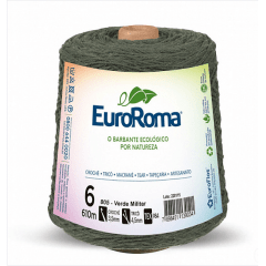 Barbante EuroRoma nº6 Verde Militar 600gr Barbante EuroRoma nº6 Verde Militar 600gr
