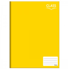 Caderno Brochura Capa Dura Amarelo 48 Folhas 