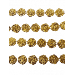 Aljofre Dourado Rosas 15 mm