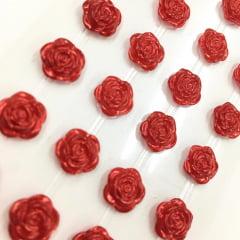 Rosa adesiva 12mm vermelho