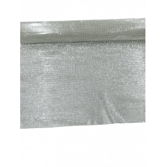 Manta de Strass Prata Siliconada Rolo com 45cm x 118cm