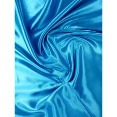 Tecido de Cetim Azul Turquesa