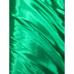 Tecido de Cetim Verde Bandeira com Elastano.