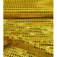 Tecido Paetê Ligth Metalizado Amarelo