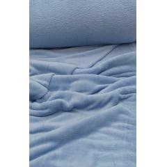 Tecido Manta Fleece Liso Azul Céu