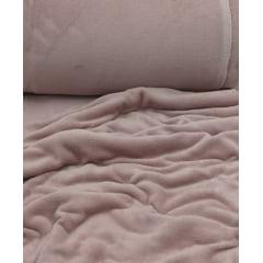 Tecido Manta Fleece Liso Rosa Envelhecido