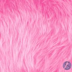 Tecido Pelúcia Pelo Alto Pink