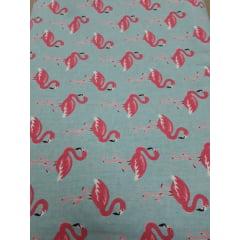 Tecido Tricoline Azul Flamingo