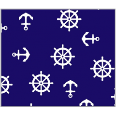 Tecido Tricoline Azul Marinho Desenho Naval