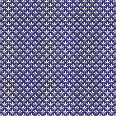 Tecido Tricoline Azul Marinho Geométrico Folhas Branca 