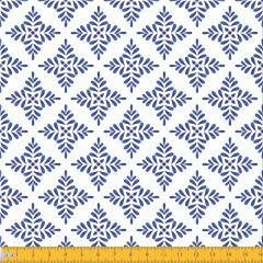 Tecido Tricoline  Branco  Azulejo Português