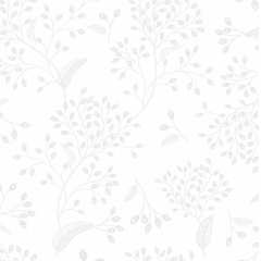 Tecido Tricoline Branco Floral Branco Ref:1315 