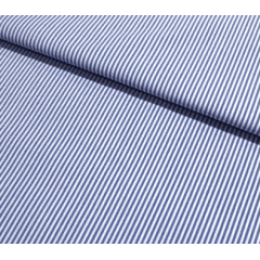 Tecido Tricoline Branco Listras Azul Marinho