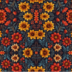 Tecido Tricoline Digital 3D Floral Ref:9017 Cor:427