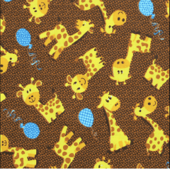 Tecido Tricoline Girafa Baby