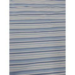 Tecido Tricoline Listra Branco e Azul Ref:2077