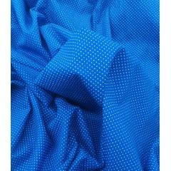 Tecido Tricoline  Mini Poá Azul Bic Ref: 900322