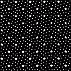 Tecido Tricoline Preto Estrelas Branca