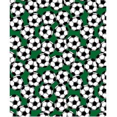Tecido Tricoline  Verde Bolas  De Futebol Cor 2266