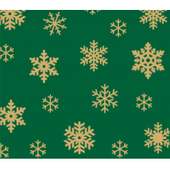 Tecido Tricoline Verde Flocos de Neve Natal