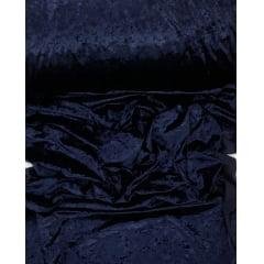 Tecido Veludo Plush Azul Marinho